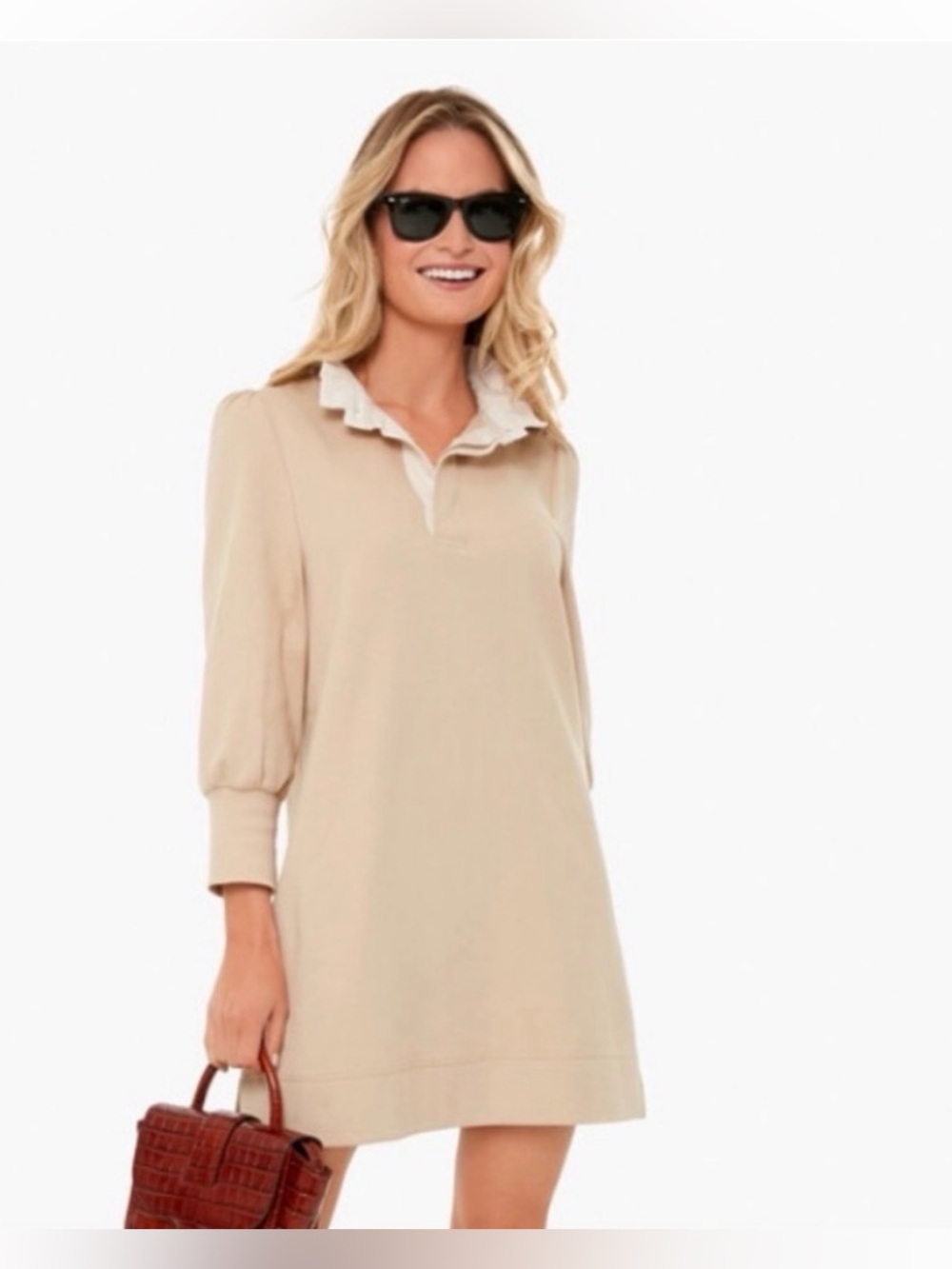 Tuckernuck Pomander Place Latte Charlotte Terry Dress Size Small